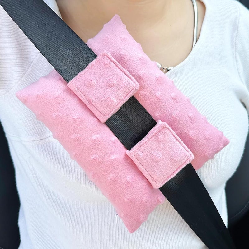 HapiPoppy Port Pillows Chemo Port Pillow for Seatbelt Chest Protector Chemo Patients Pacemaker Heart Surgery Recovery Support Cushion Gifts Women Minky Dot Coral - Image 1